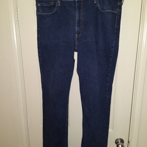 Levis 514 Straight Leg Fit Blue Medium Wash Denim Jeans Men's sz 42x32. - Picture 1 of 8